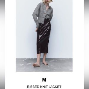 Zara Ribbed Knit Jacket